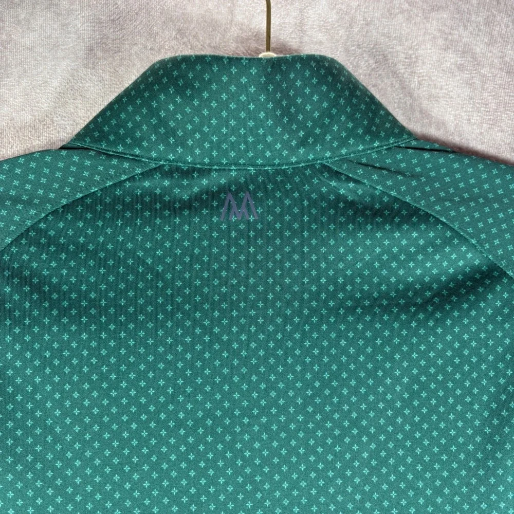Mizzen+Main Pullover Men Green Versa Quarter Zip Golf Performance Stretch NEW
